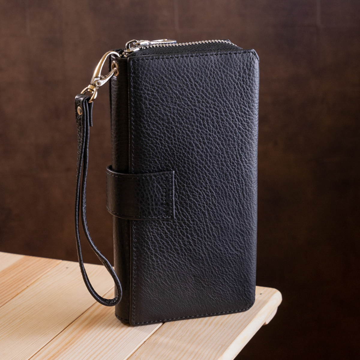 Кошелек мужкой кожаный St Leather 18453 черный фото9