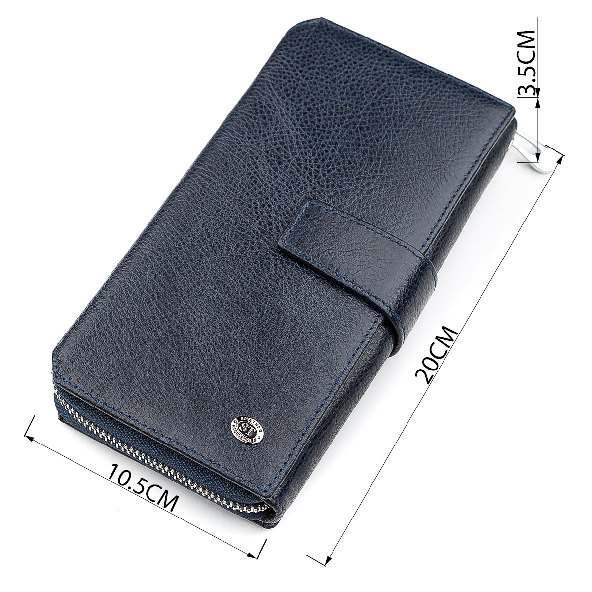Кошелек мужкой кожаный St Leather 18454 синий фото6