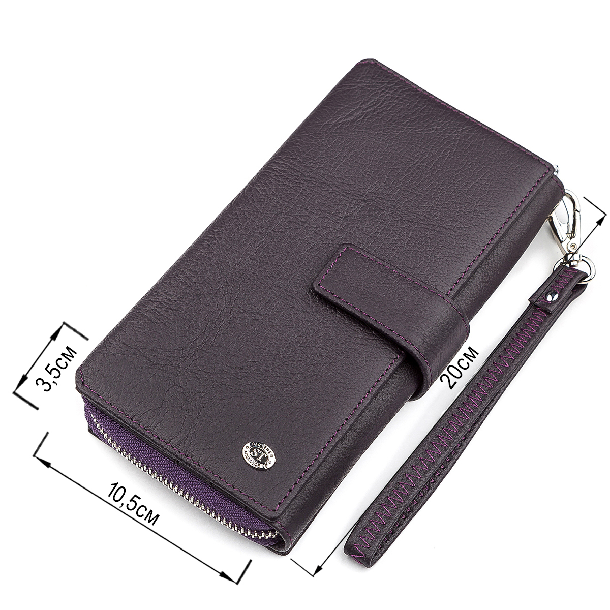 Гаманець жіночий шкіряний St Leather 18455 фіолетовий фото7