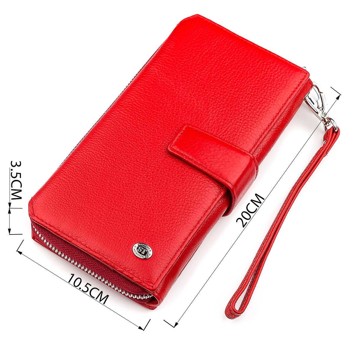 Кошелек женский кожаный St Leather 18456 красный фото3