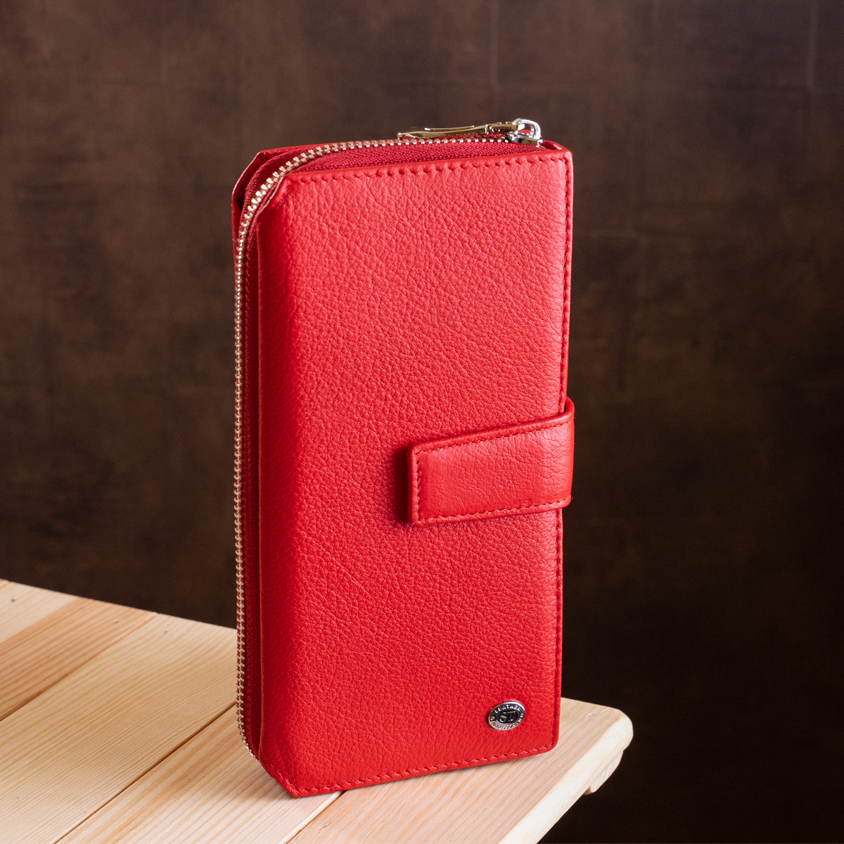 Кошелек женский кожаный St Leather 18456 красный фото8