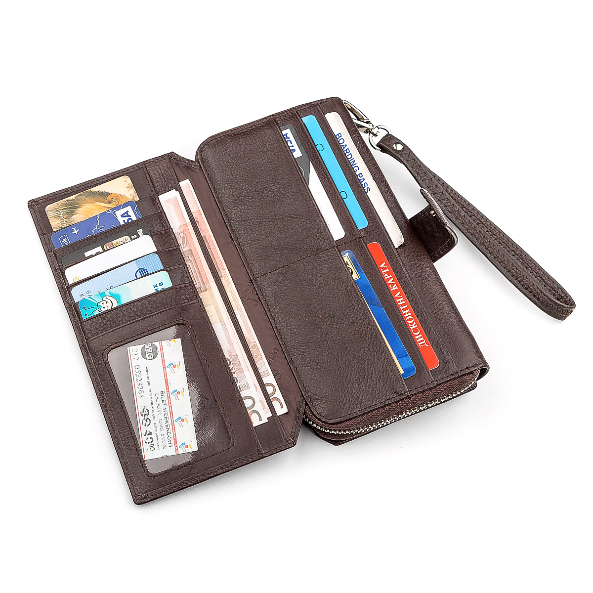 Гаманець жіночий шкіряний St Leather 18457 коричневий фото10