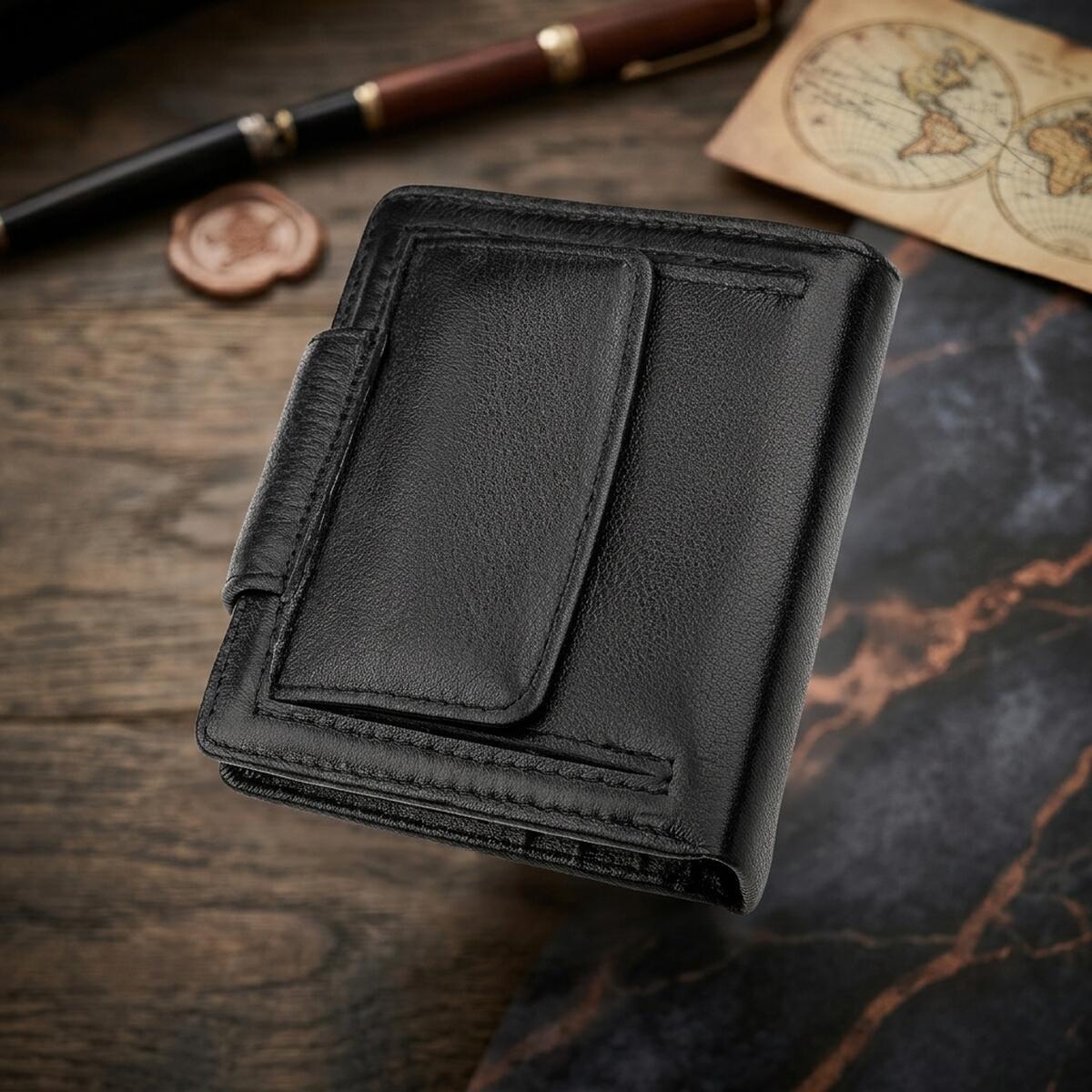 Кошелек женский кожаный St Leather 18497 черный фото3