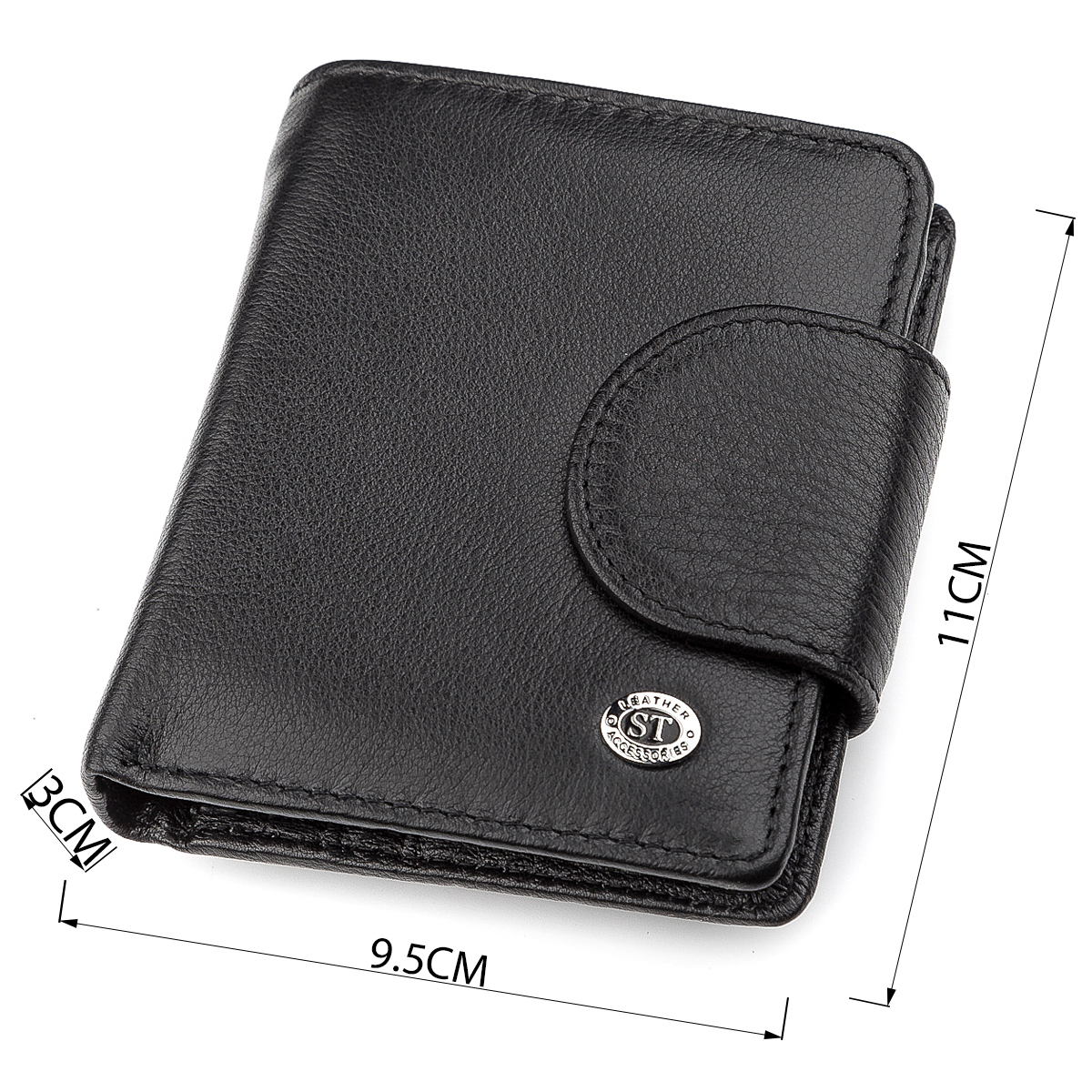 Кошелек женский кожаный St Leather 18497 черный фото6