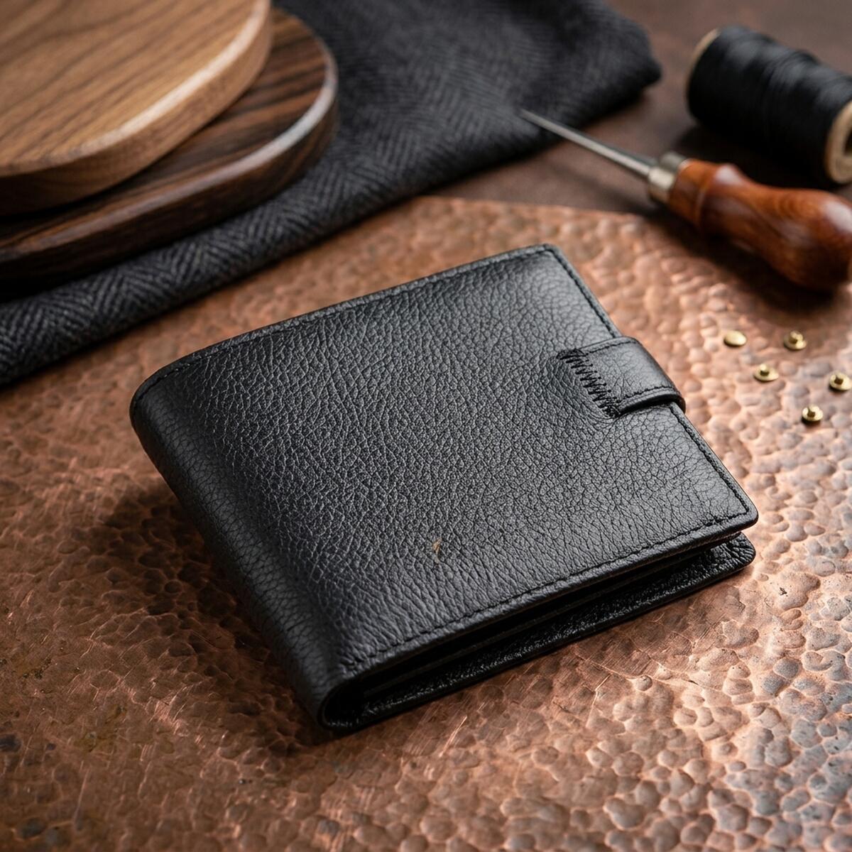 Гаманець чоловічий шкіряний St Leather 18339 чорний фото4