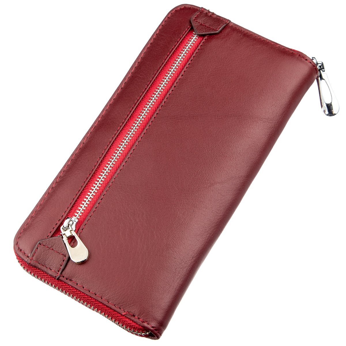 Кошелек женский кожаный St Leather 18865 красный фото5