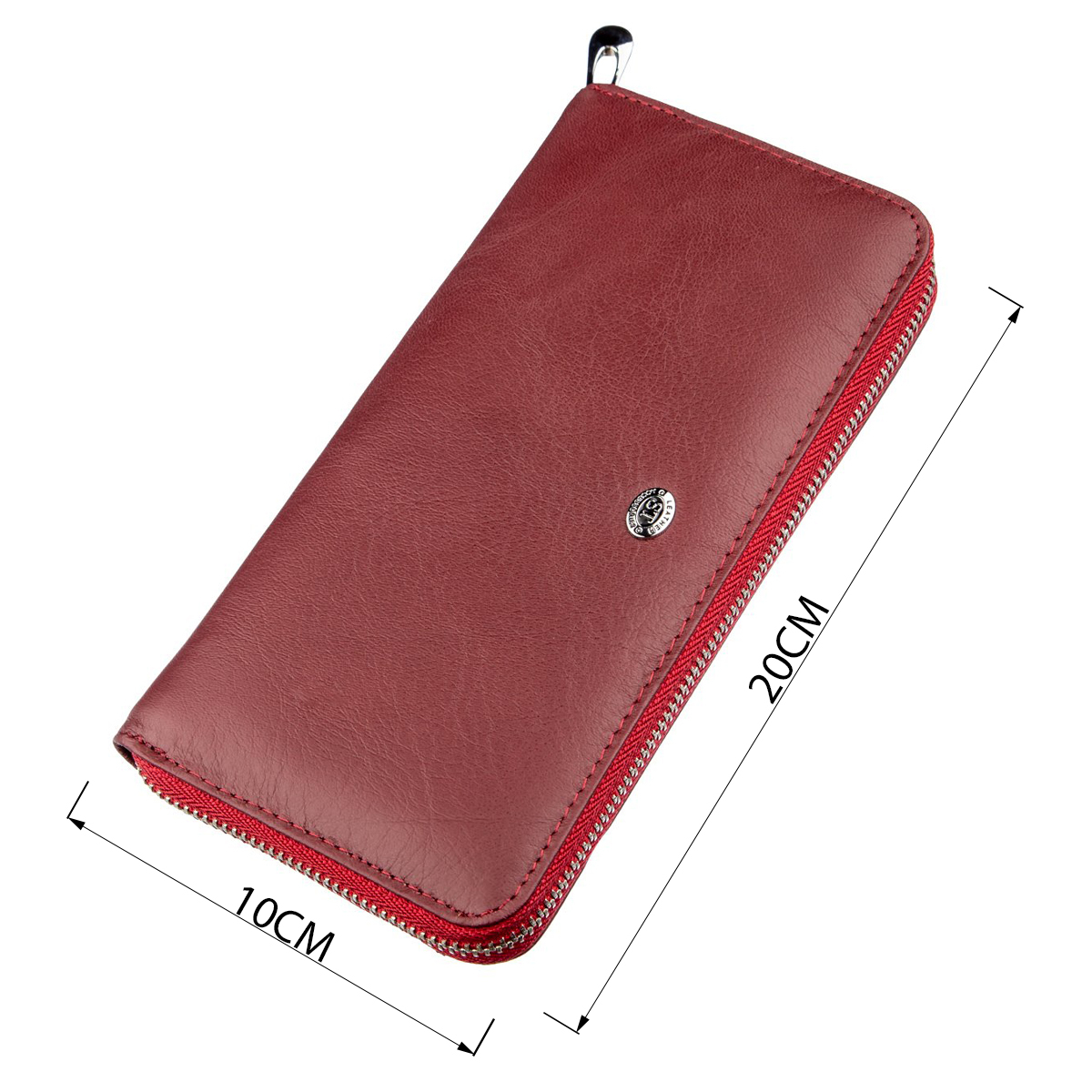 Кошелек женский кожаный St Leather 18865 красный фото6