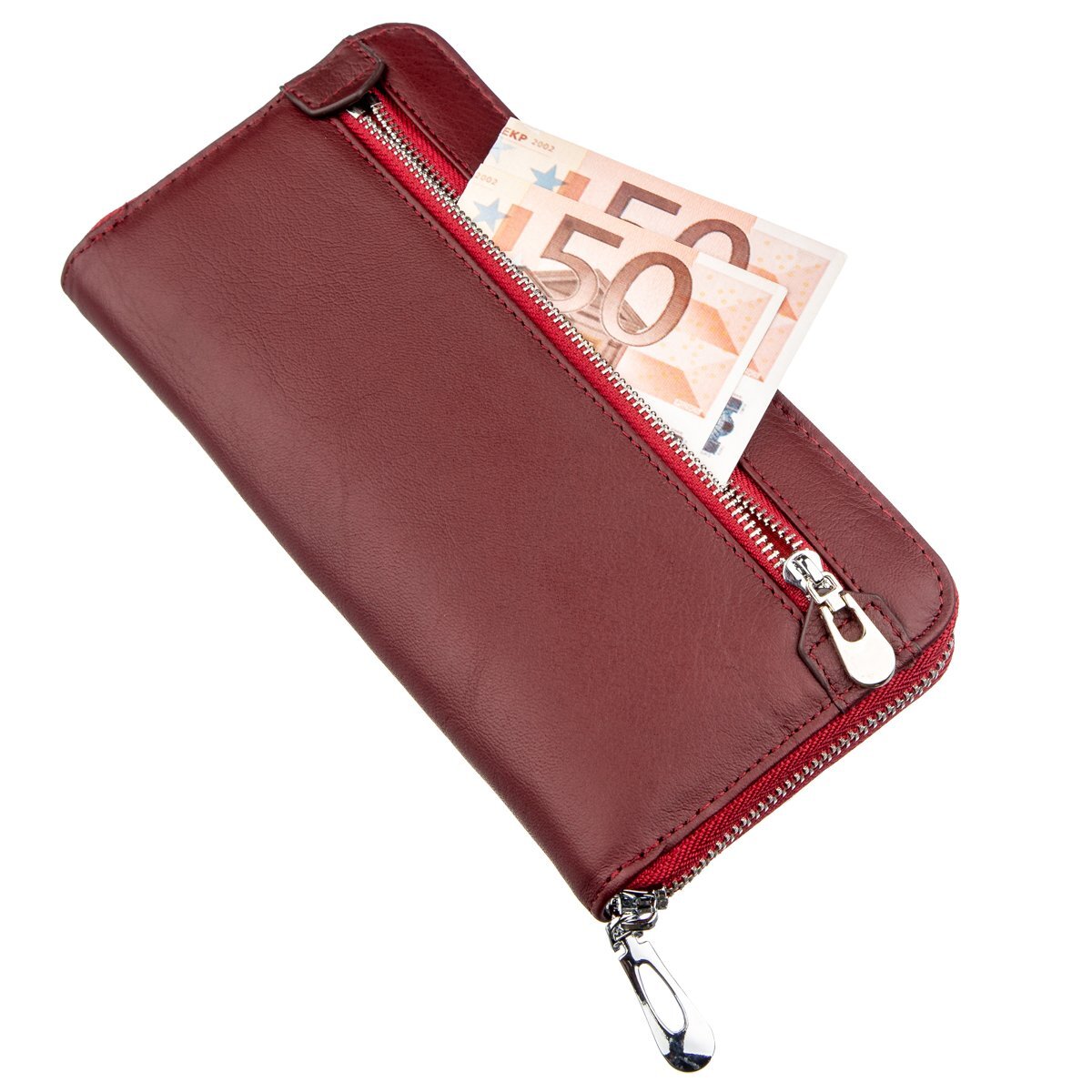 Кошелек женский кожаный St Leather 18865 красный фото10