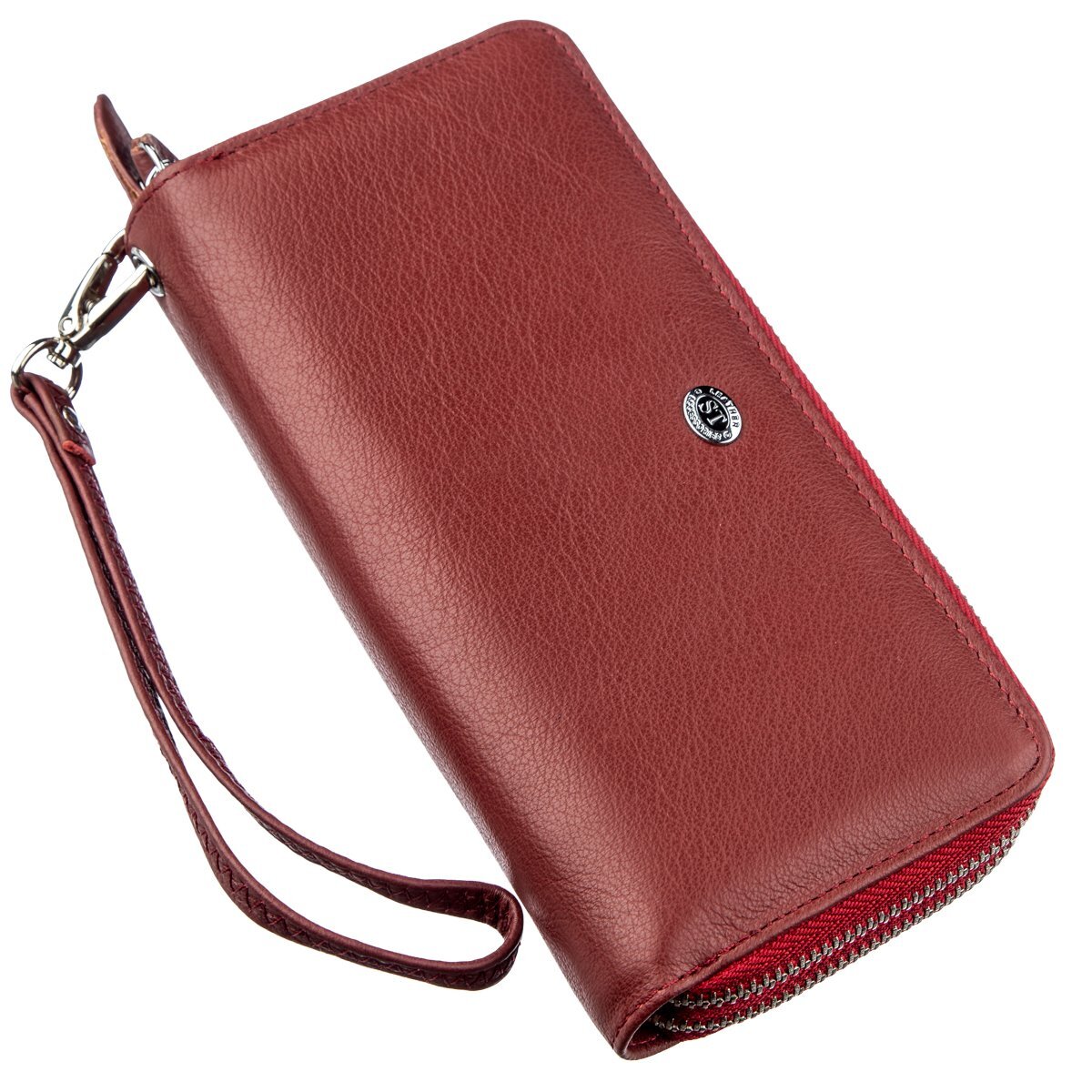 Кошелек женский кожаный St Leather 18868 красный фото5