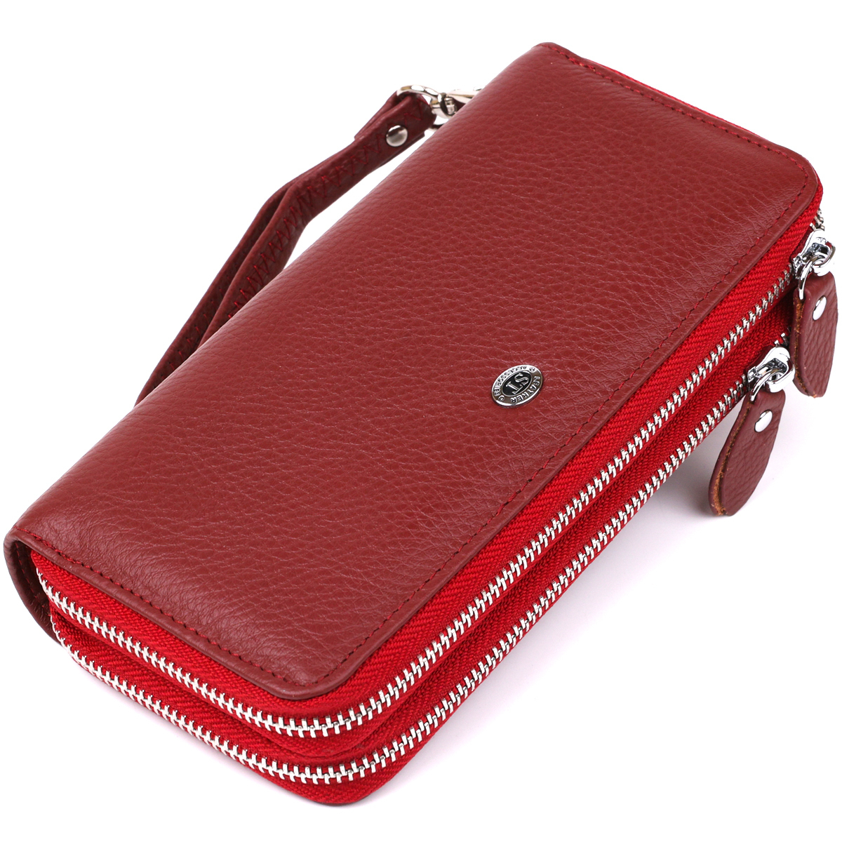 Кошелек женский кожаный St Leather 18868 красный фото6