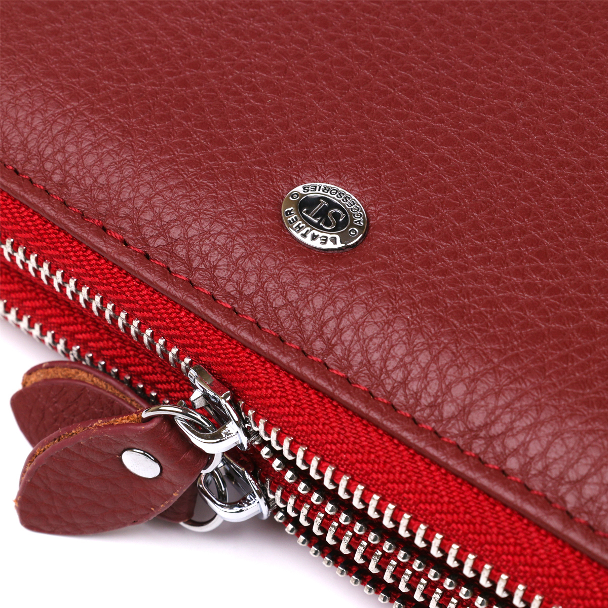 Кошелек женский кожаный St Leather 18868 красный фото13