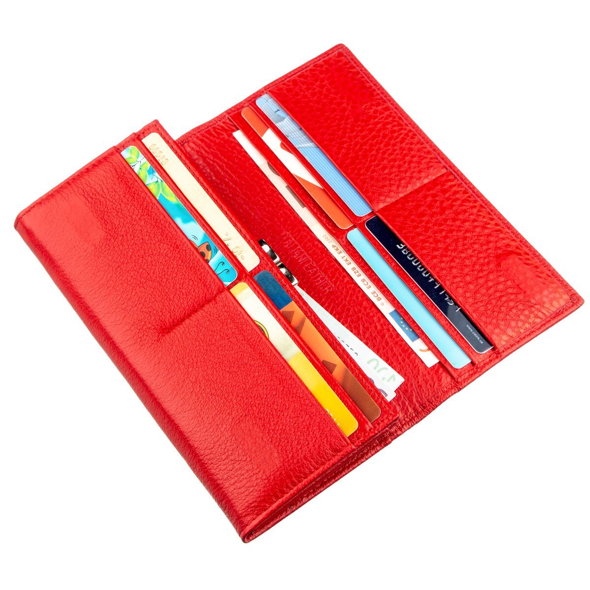 Кошелек женский кожаный St Leather 18875 красный фото10