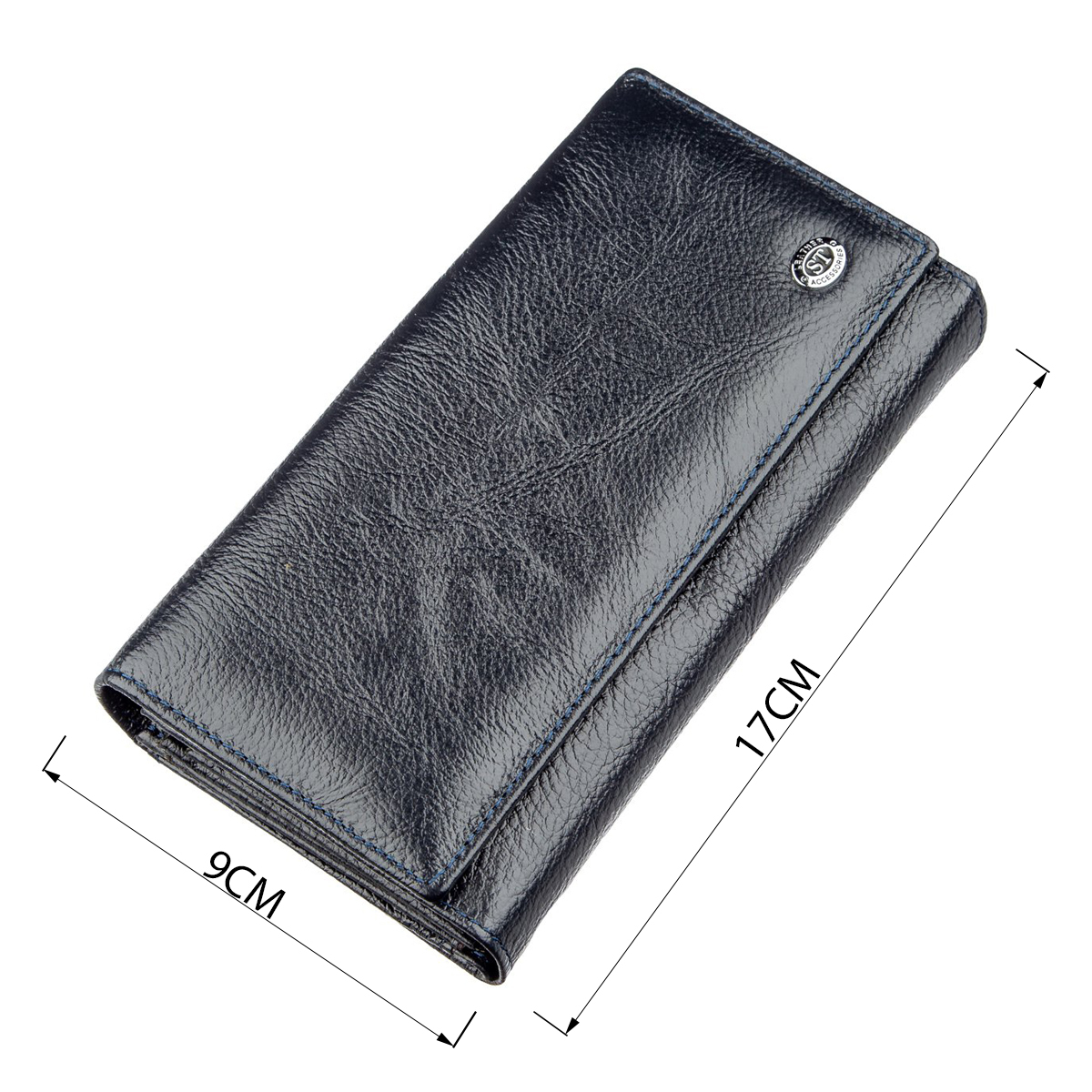 Кошелек женский кожаный St Leather 18880 серо-синий фото7