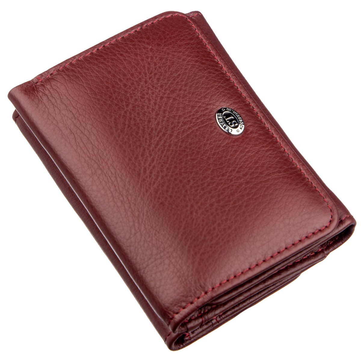 Кошелек женский кожаный St Leather 18885 темно-красный фото5