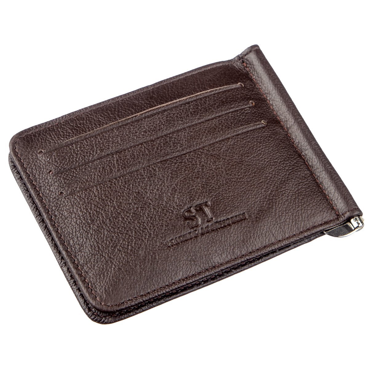 Кошелек мужкой кожаный St Leather 18938 коричневый фото2
