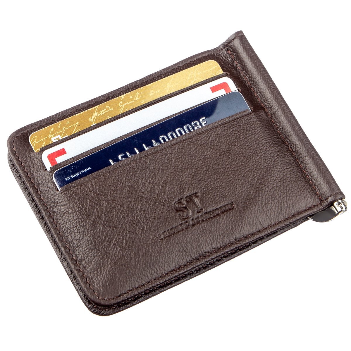 Кошелек мужкой кожаный St Leather 18938 коричневый фото8