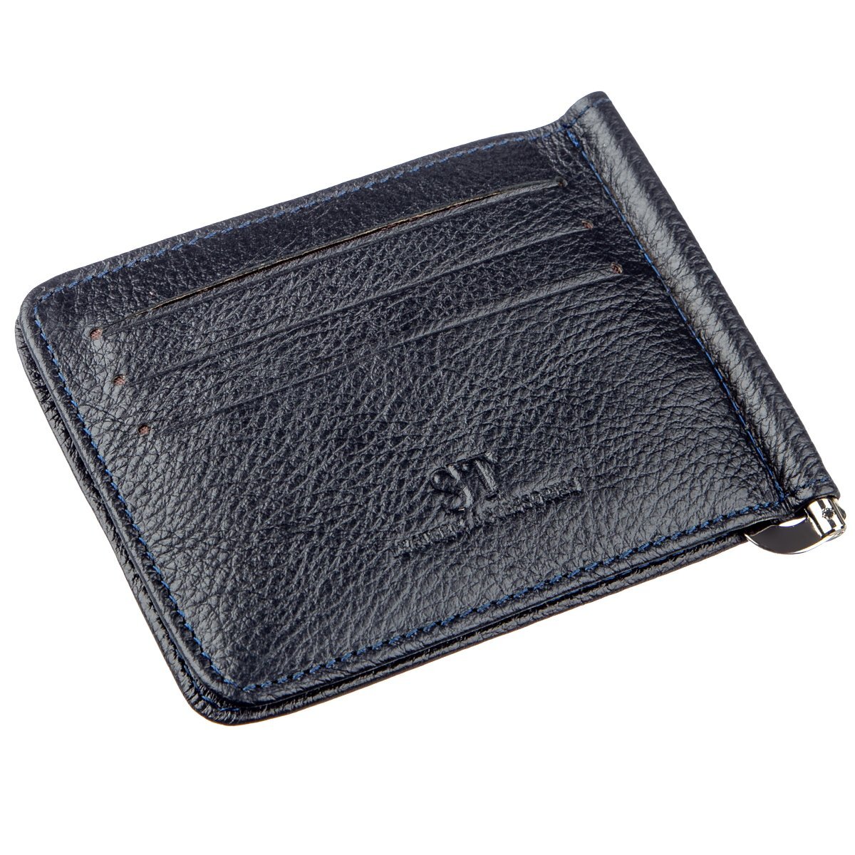 Кошелек мужкой кожаный St Leather 18939 синий фото6