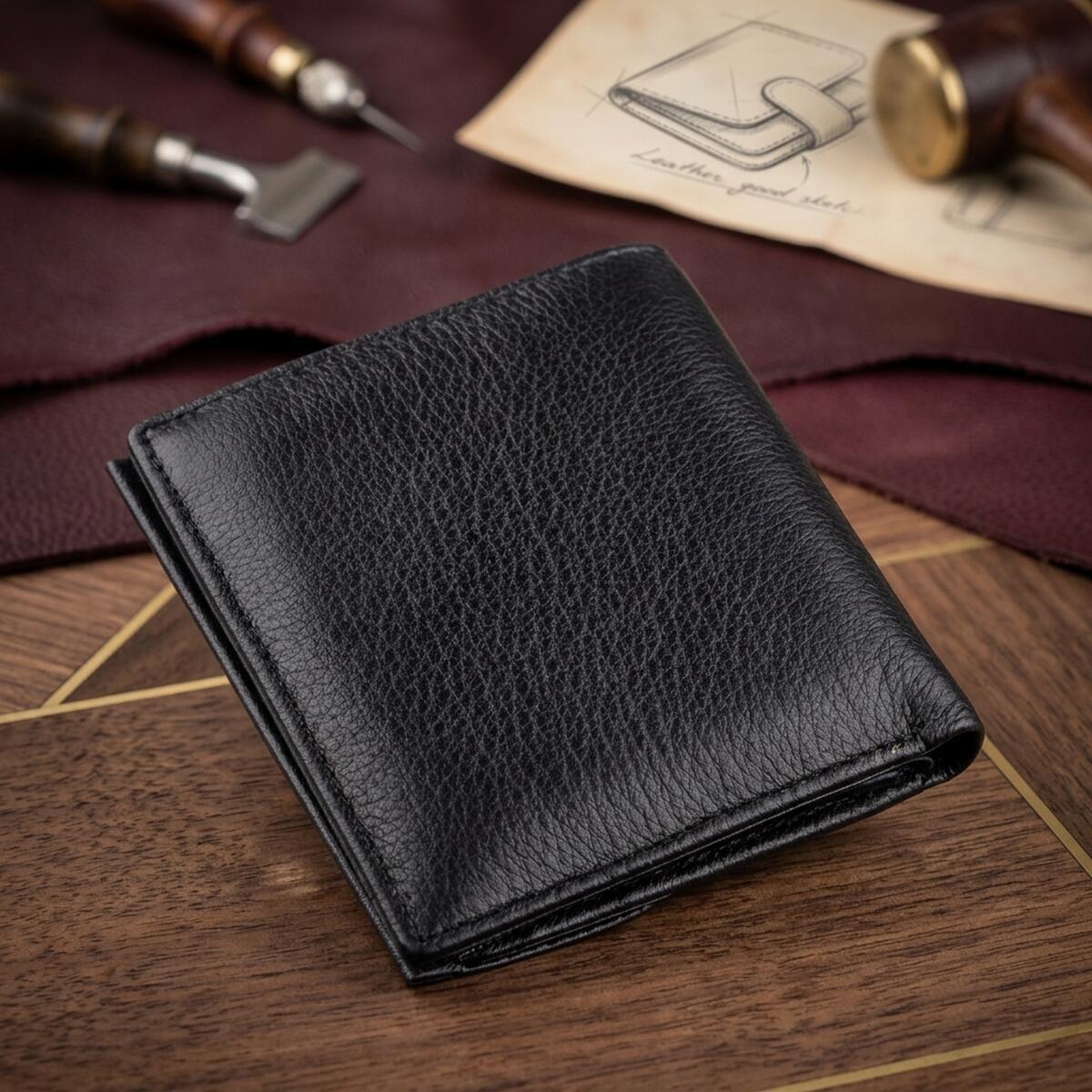 Гаманець жіночий шкіряний St Leather 18919 чорний фото4