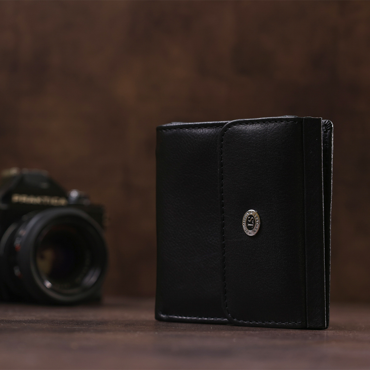 Гаманець жіночий шкіряний St Leather 18919 чорний фото12