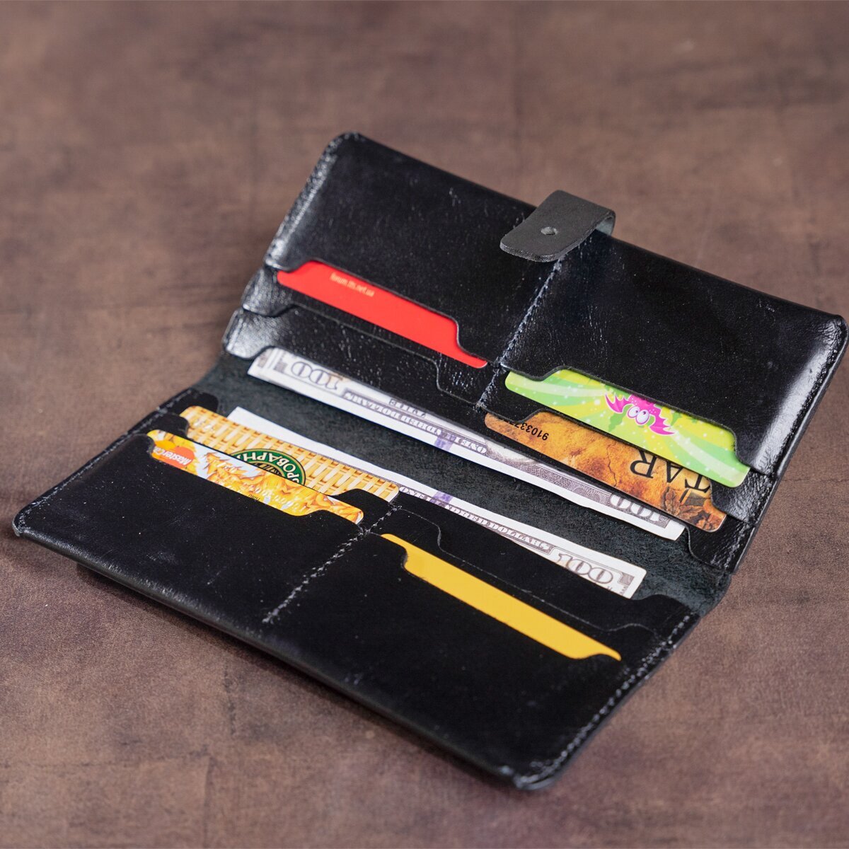 Кошелек мужкой кожаный Shvigel 19204 черный фото15