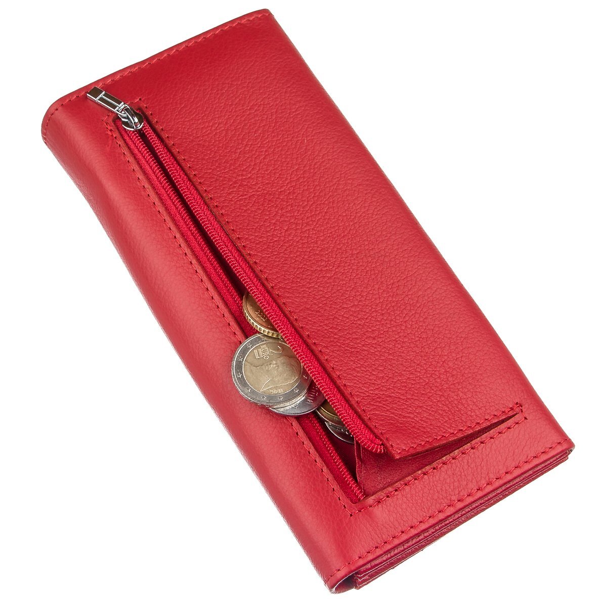 Кошелек женский кожаный St Leather 19259 красный фото11