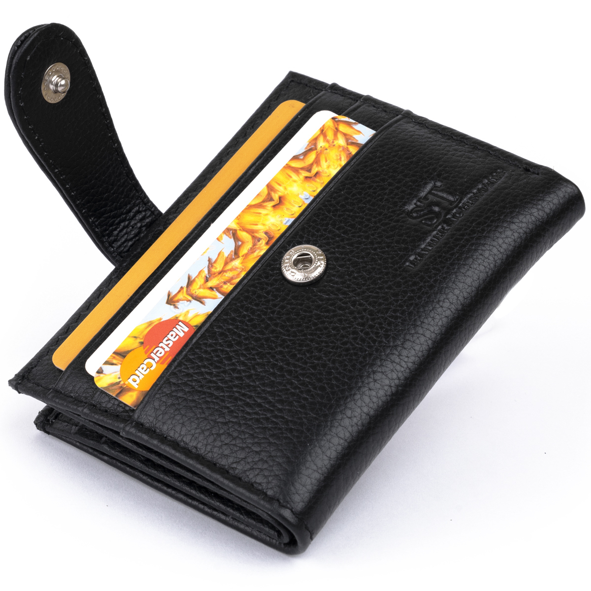 Кошелек кожаный St Leather 19315 черный фото5