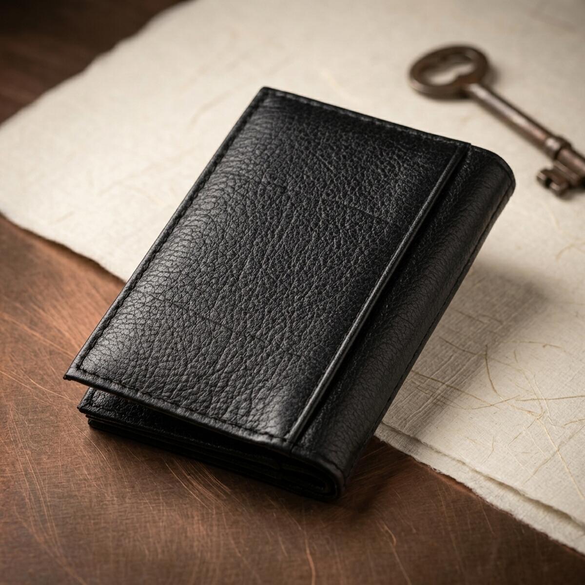 Кошелек кожаный St Leather 19213 черный фото4