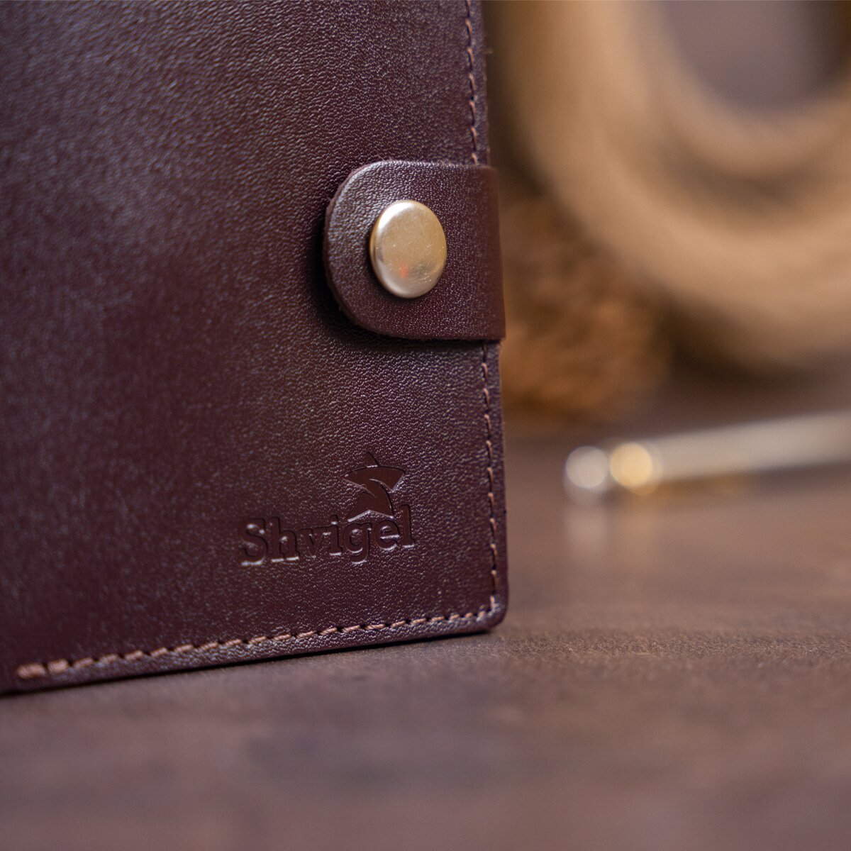 Кошелек мужкой кожаный Shvigel 19222 коричневый фото13