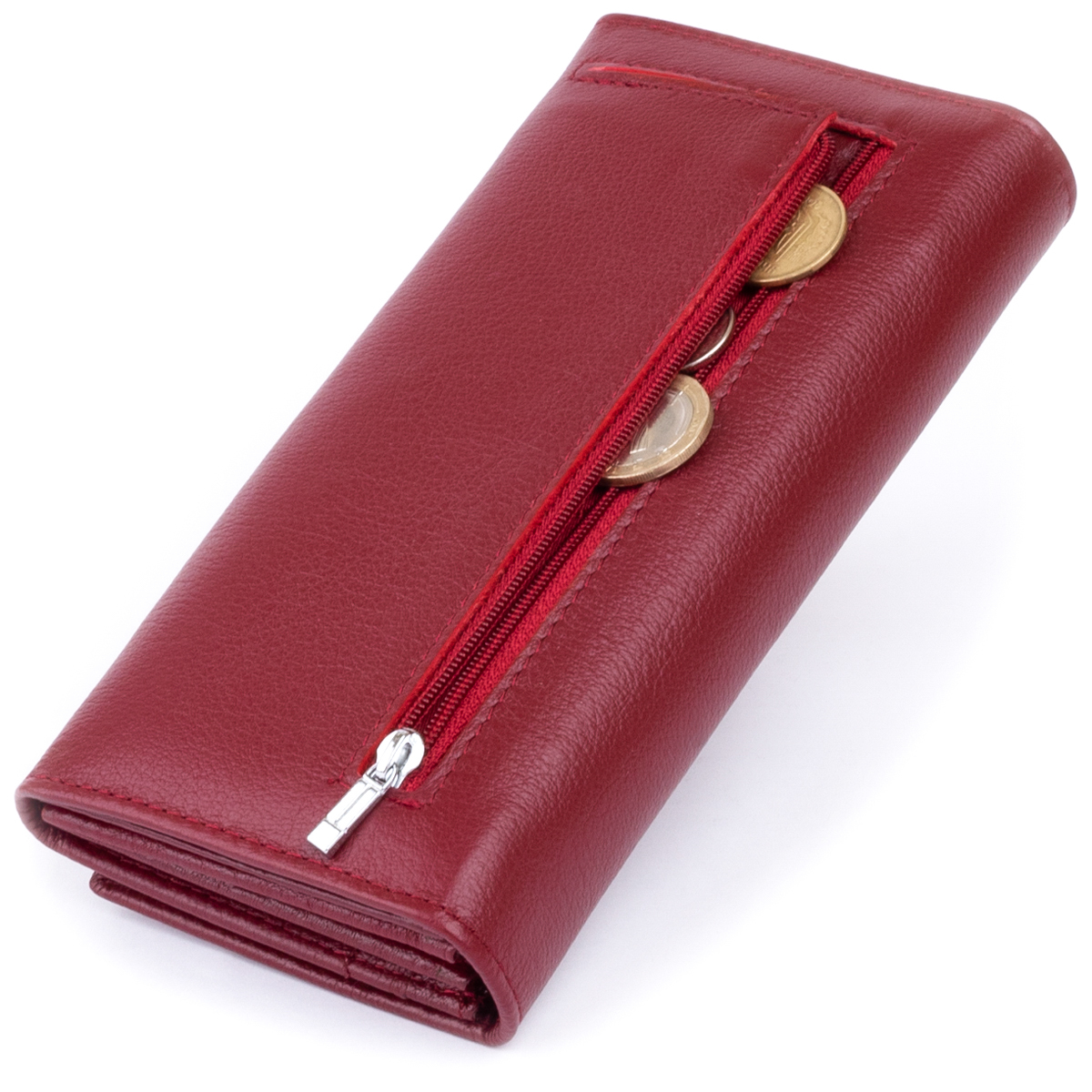 Кошелек женский кожаный St Leather 19339 бордовый фото5