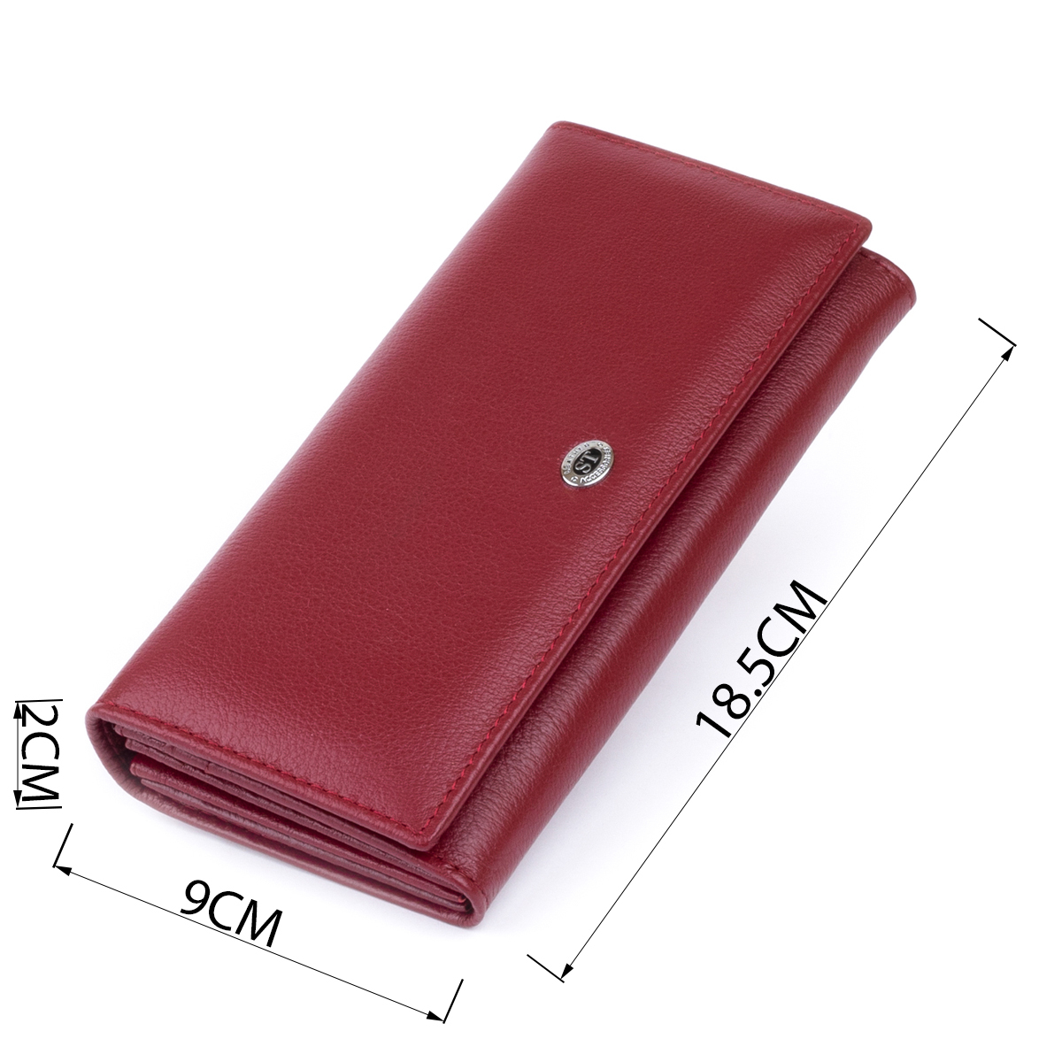 Кошелек женский кожаный St Leather 19339 бордовый фото6