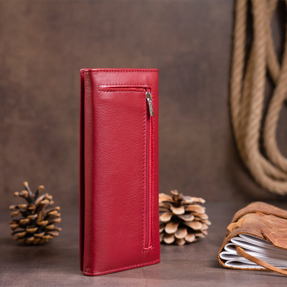 Кошелек женский кожаный St Leather 19339 бордовый фото11