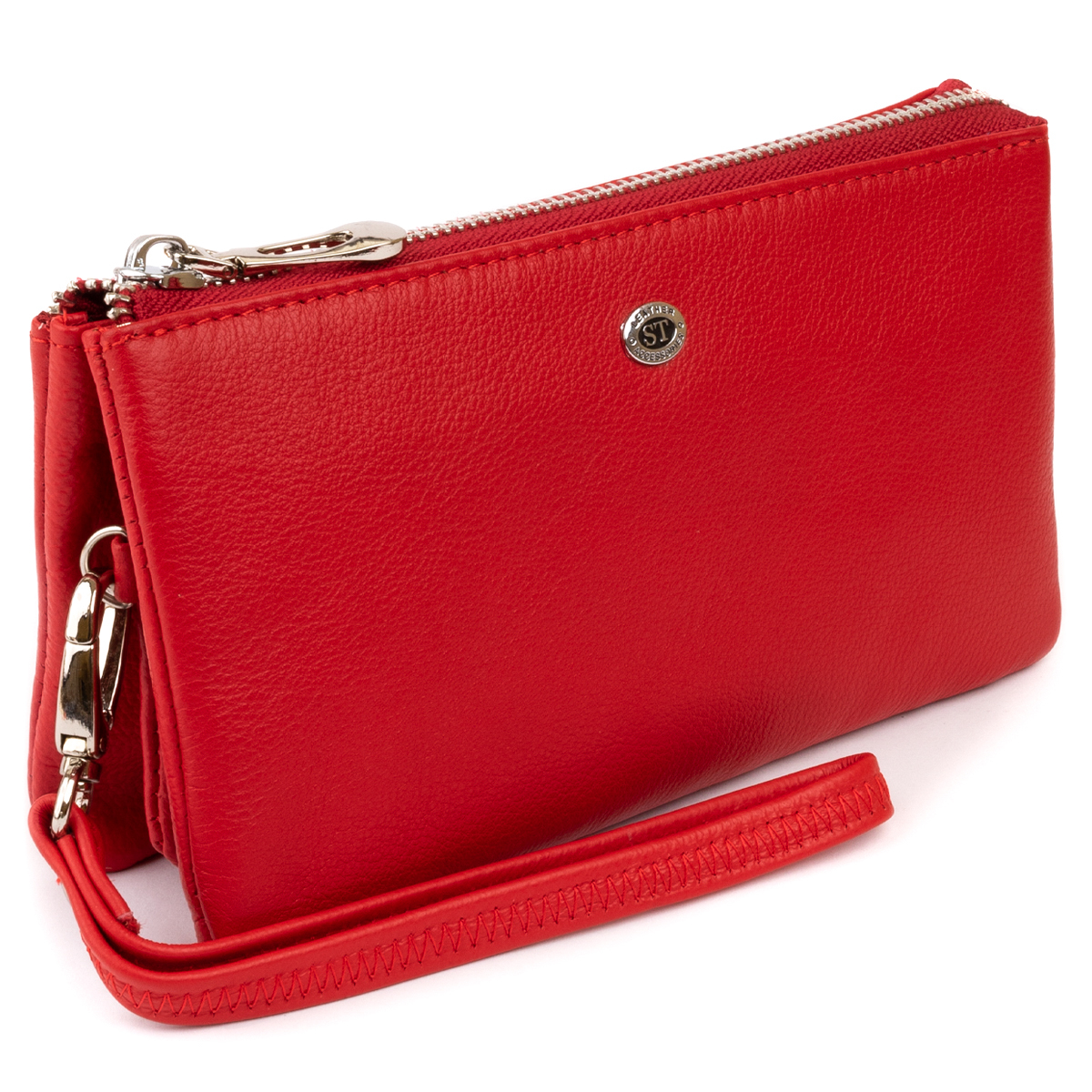 Кошелек женский кожаный St Leather 19347 красный фото5