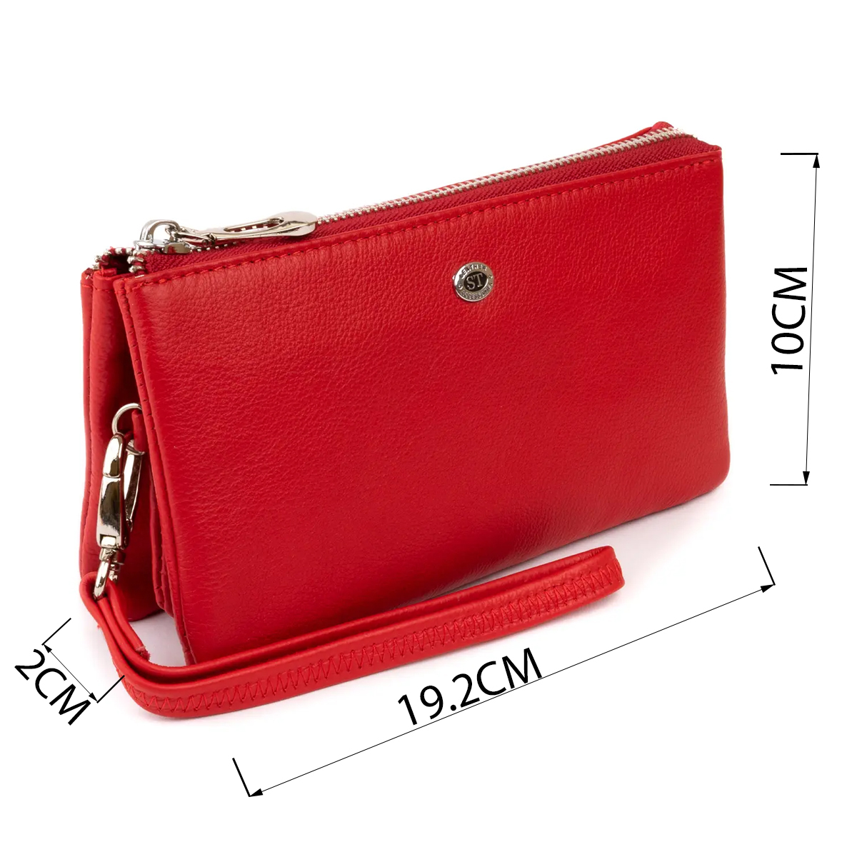 Кошелек женский кожаный St Leather 19347 красный фото7