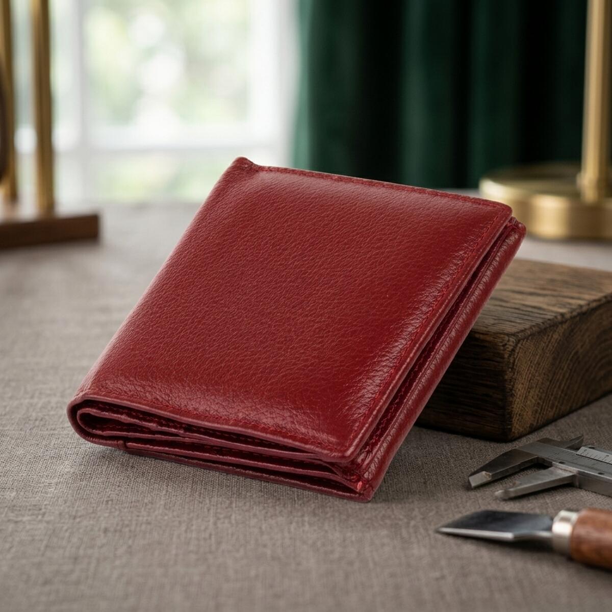 Кошелек женский кожаный St Leather 19353 бордовый фото3
