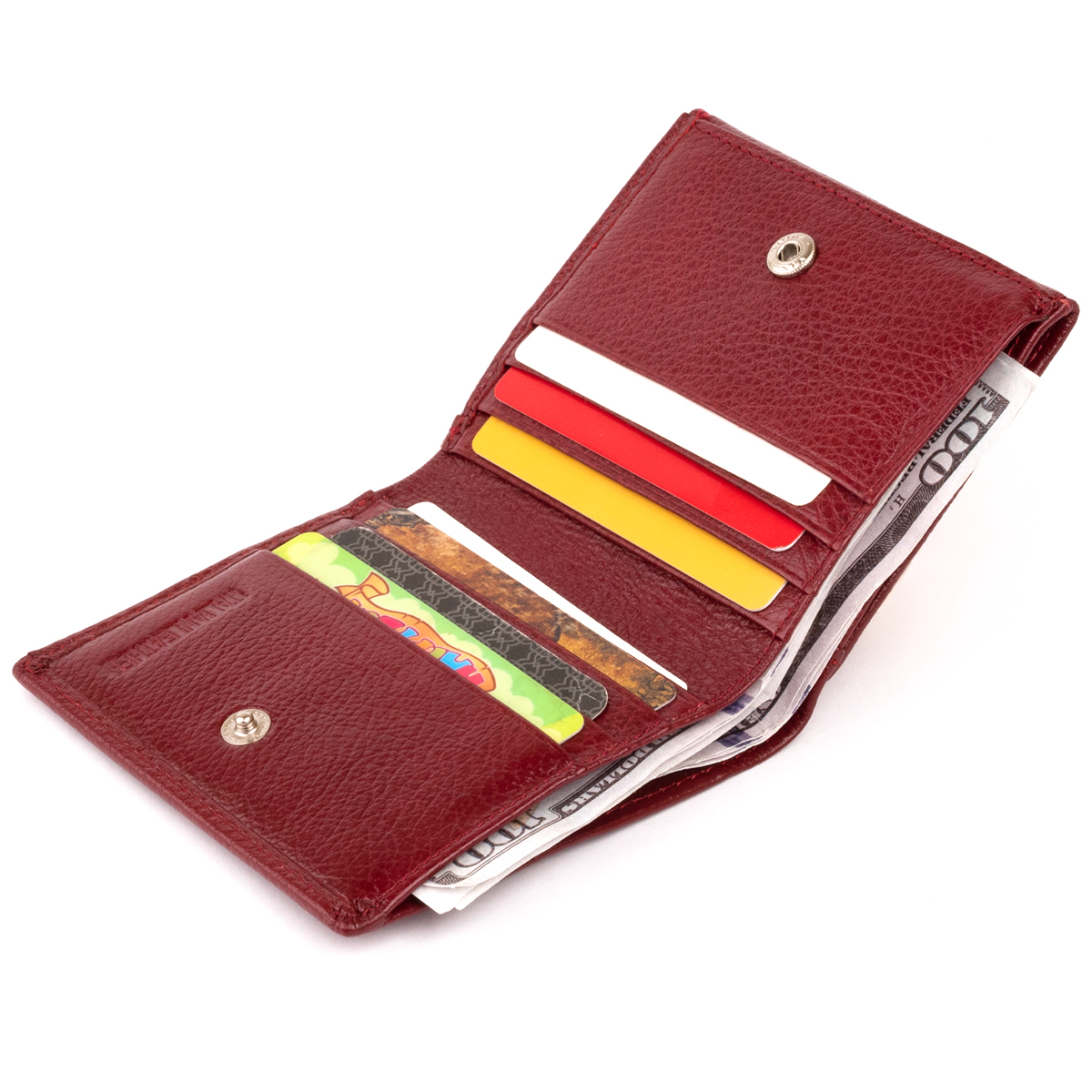 Кошелек женский кожаный St Leather 19353 бордовый фото6