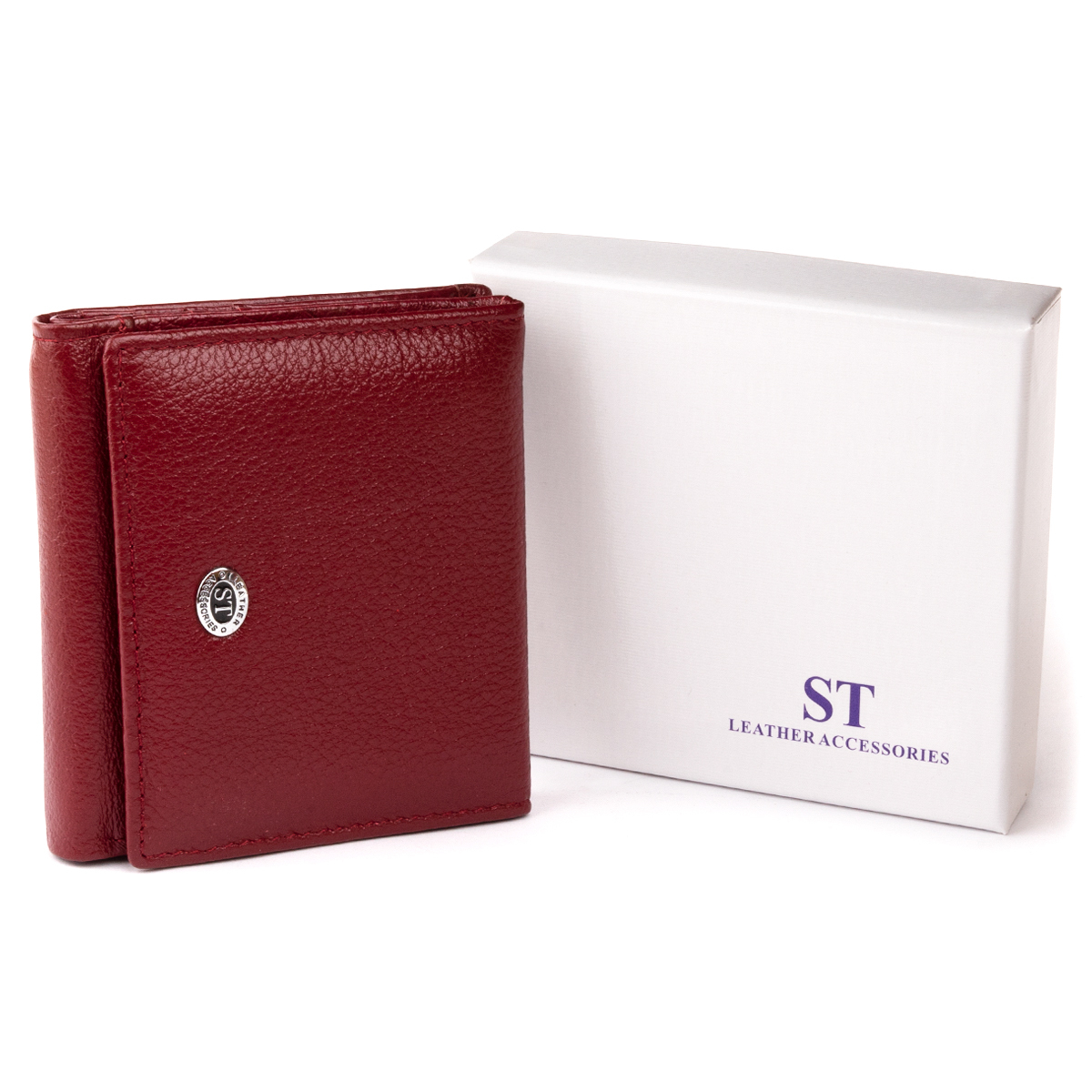 Кошелек женский кожаный St Leather 19353 бордовый фото11