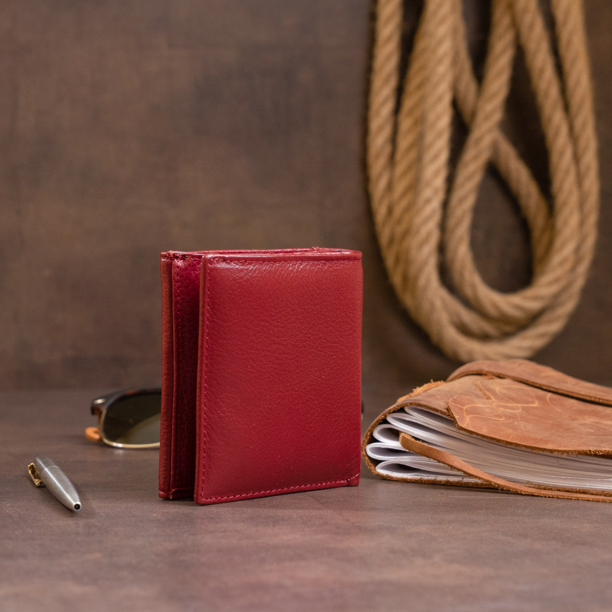 Кошелек женский кожаный St Leather 19353 бордовый фото13