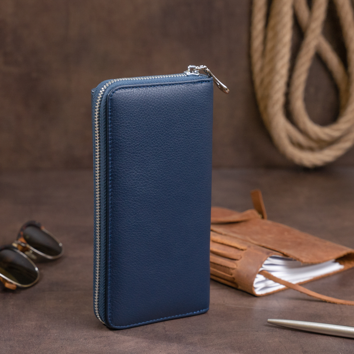 Кошелек женский кожаный St Leather 11310 синий фото16