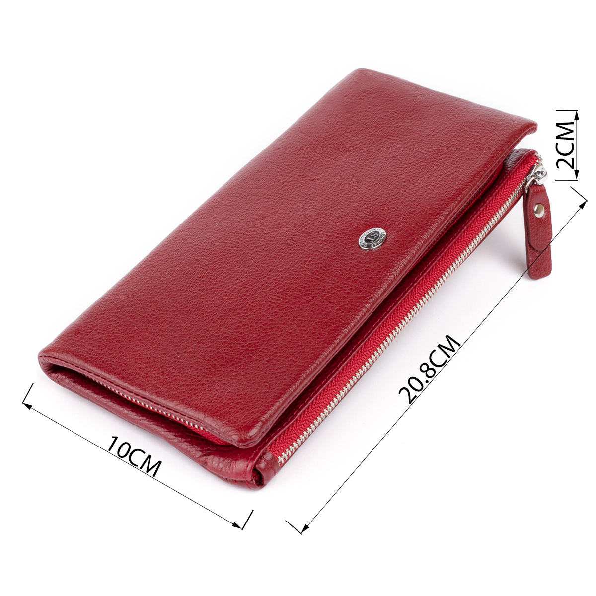Кошелек женский кожаный St Leather 11321 бордовый фото7