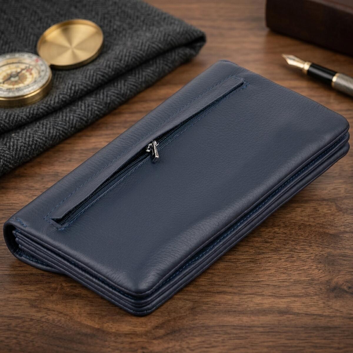 Кошелек женский кожаный St Leather 11325 синий фото4