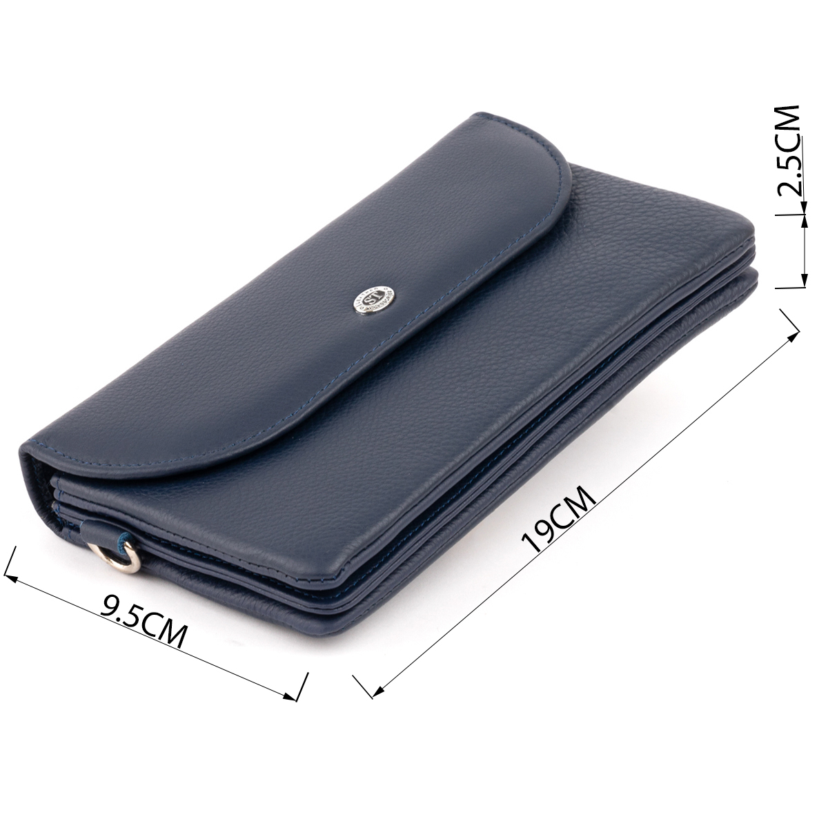 Кошелек женский кожаный St Leather 11325 синий фото7