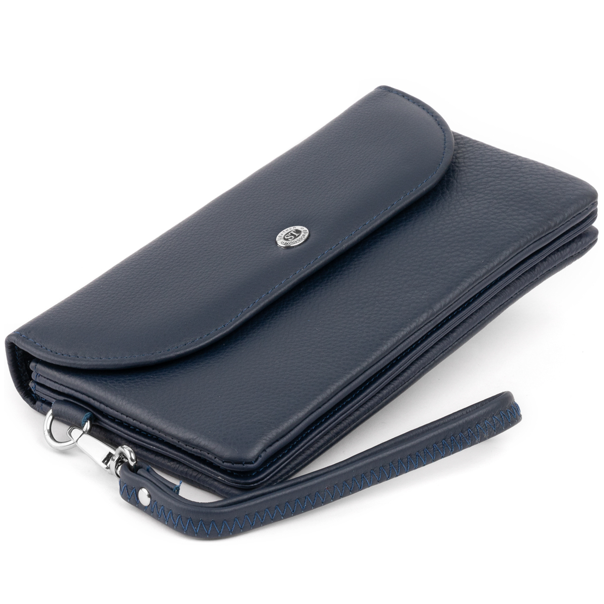 Кошелек женский кожаный St Leather 11325 синий фото10