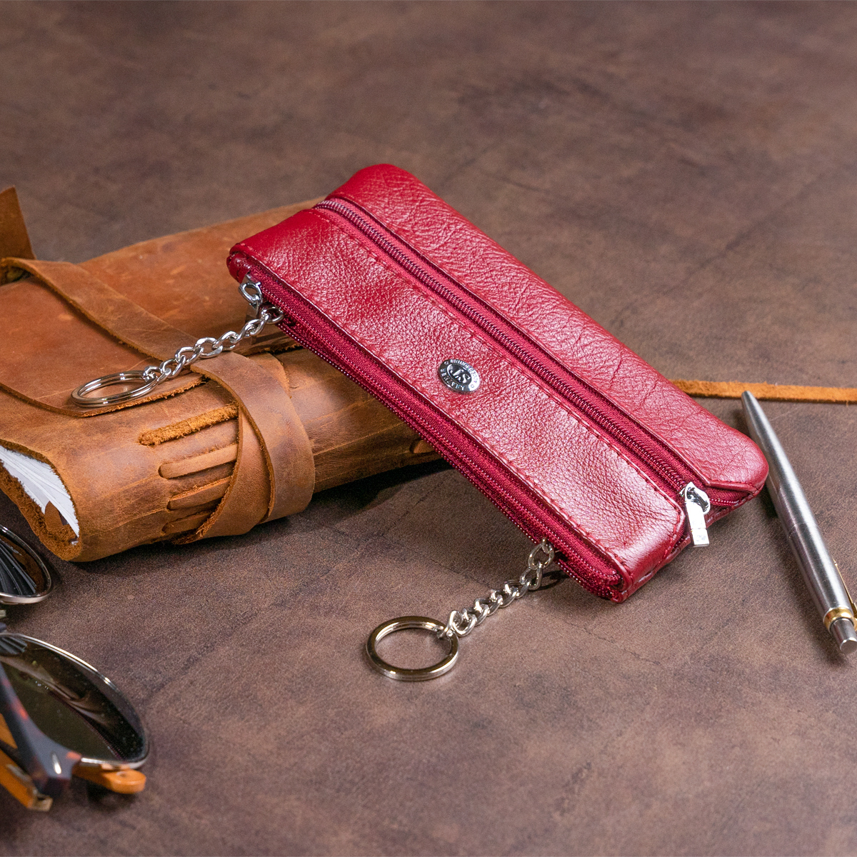 Гаманець жіночий шкіряний St Leather 19371 бордовий фото8