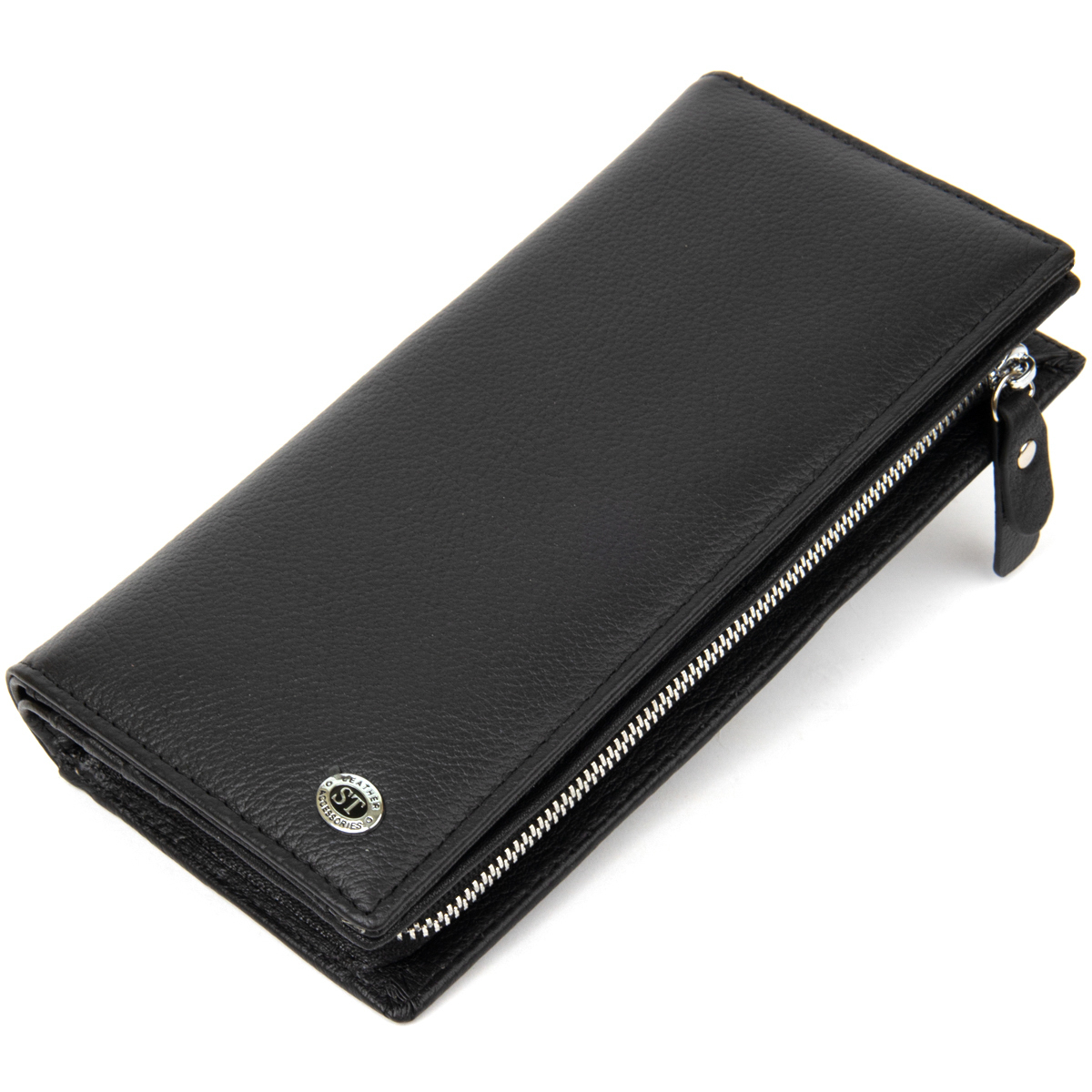 Гаманець шкіряний St Leather 11511 чорний фото5