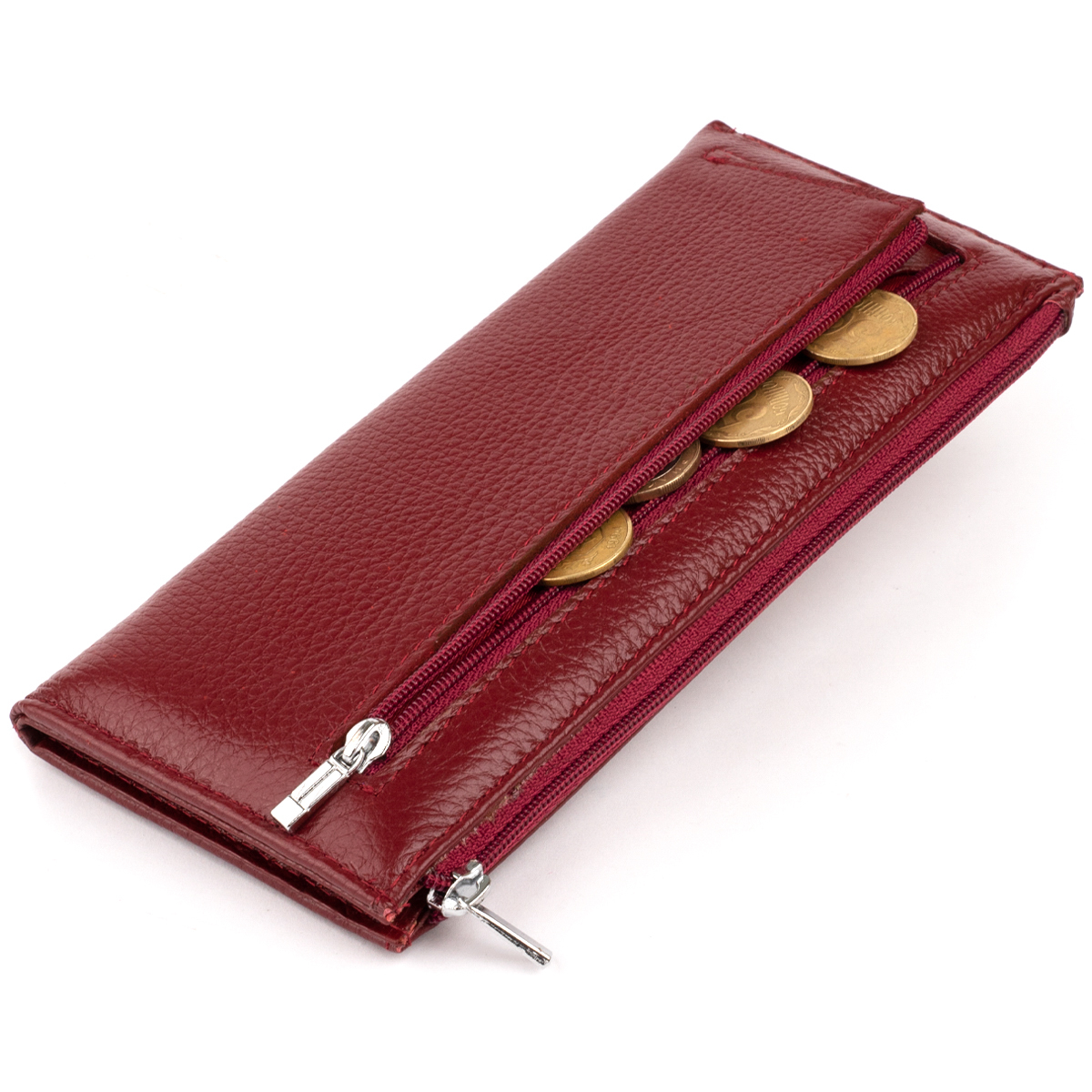 Кошелек женский кожаный St Leather 14295 бордовый фото10