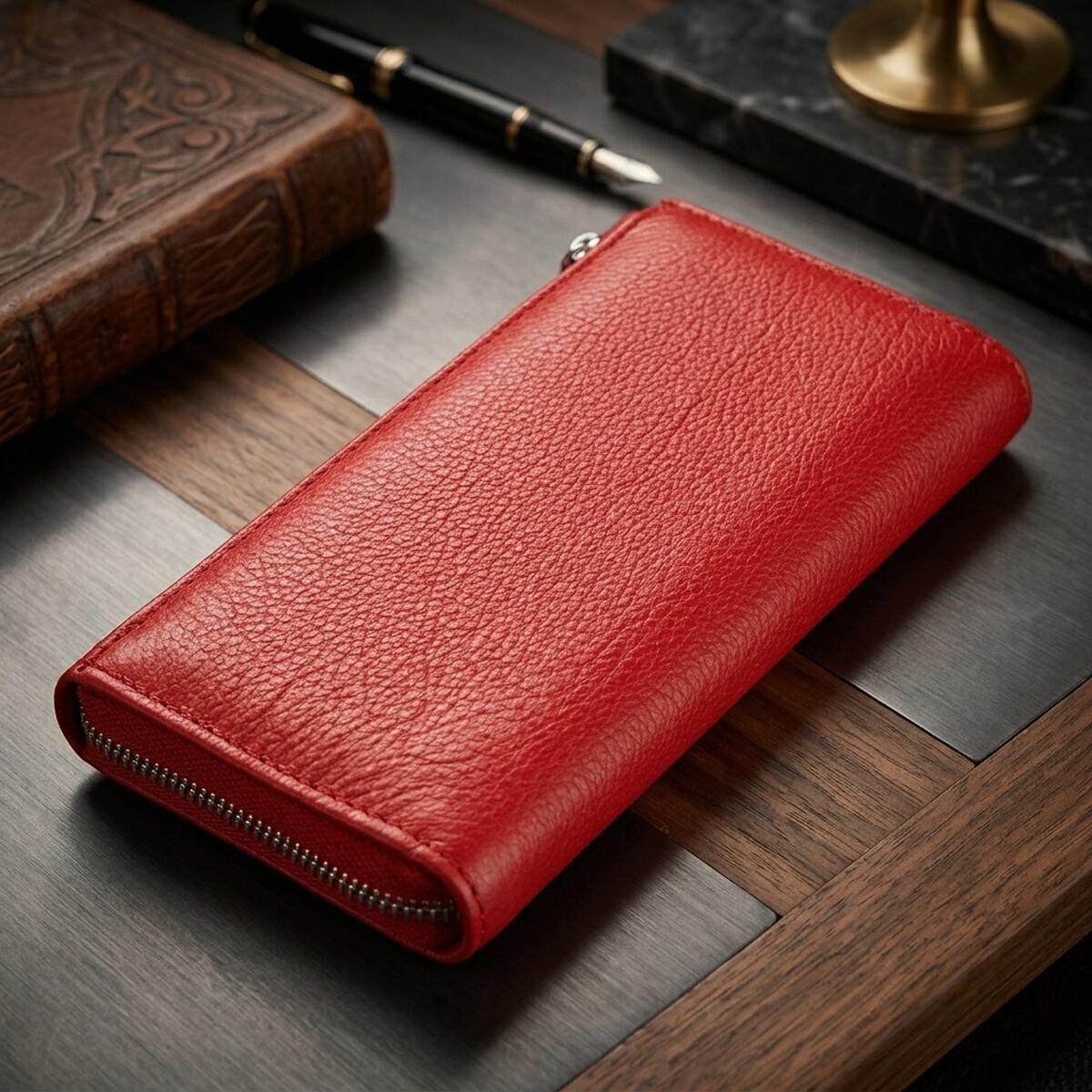 Гаманець жіночий шкіряний St Leather 11520 червоний фото4