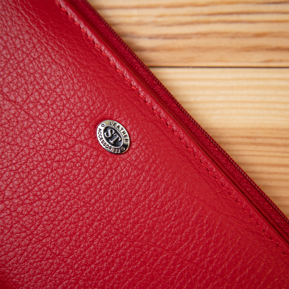 Гаманець жіночий шкіряний St Leather 11520 червоний фото14