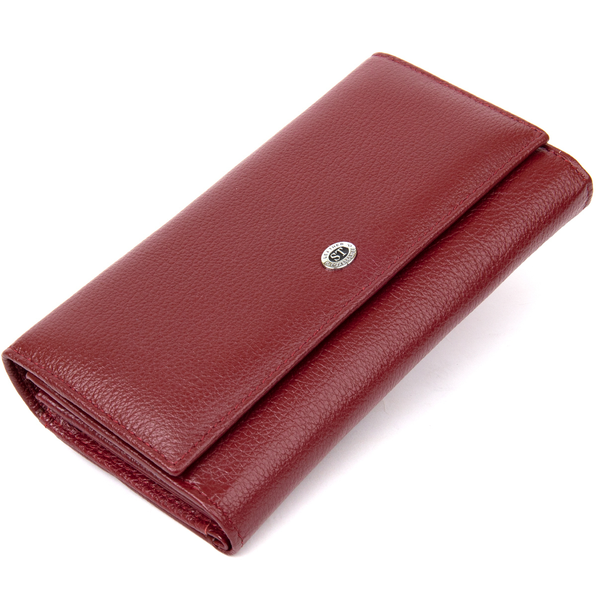 Кошелек женский кожаный St Leather 11549 темно-красный фото5