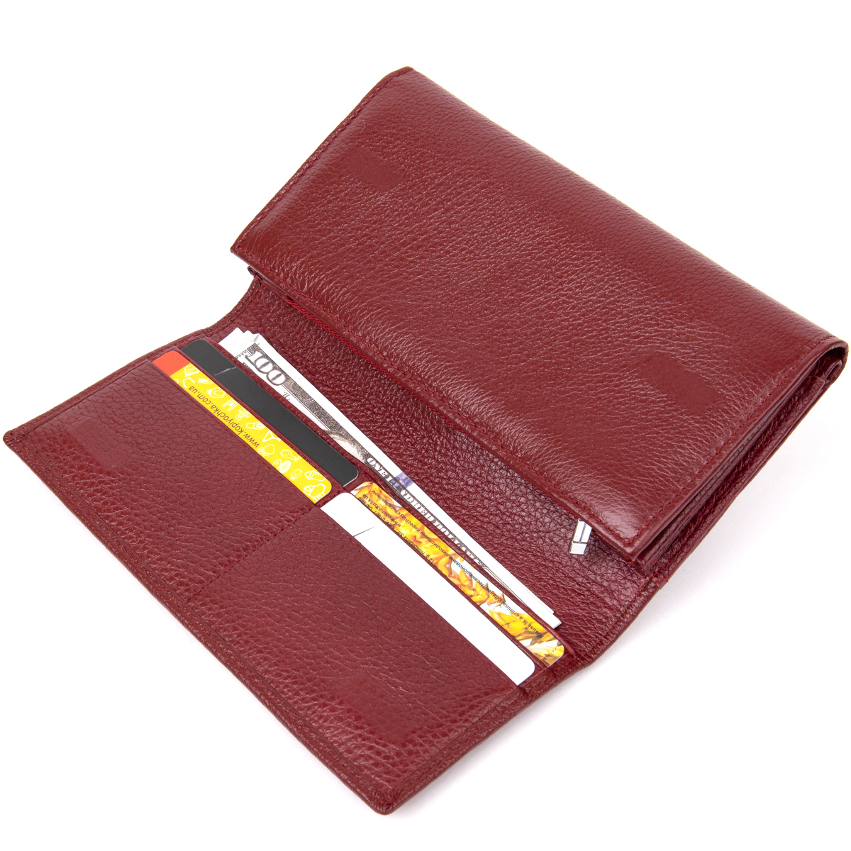 Кошелек женский кожаный St Leather 11549 темно-красный фото7