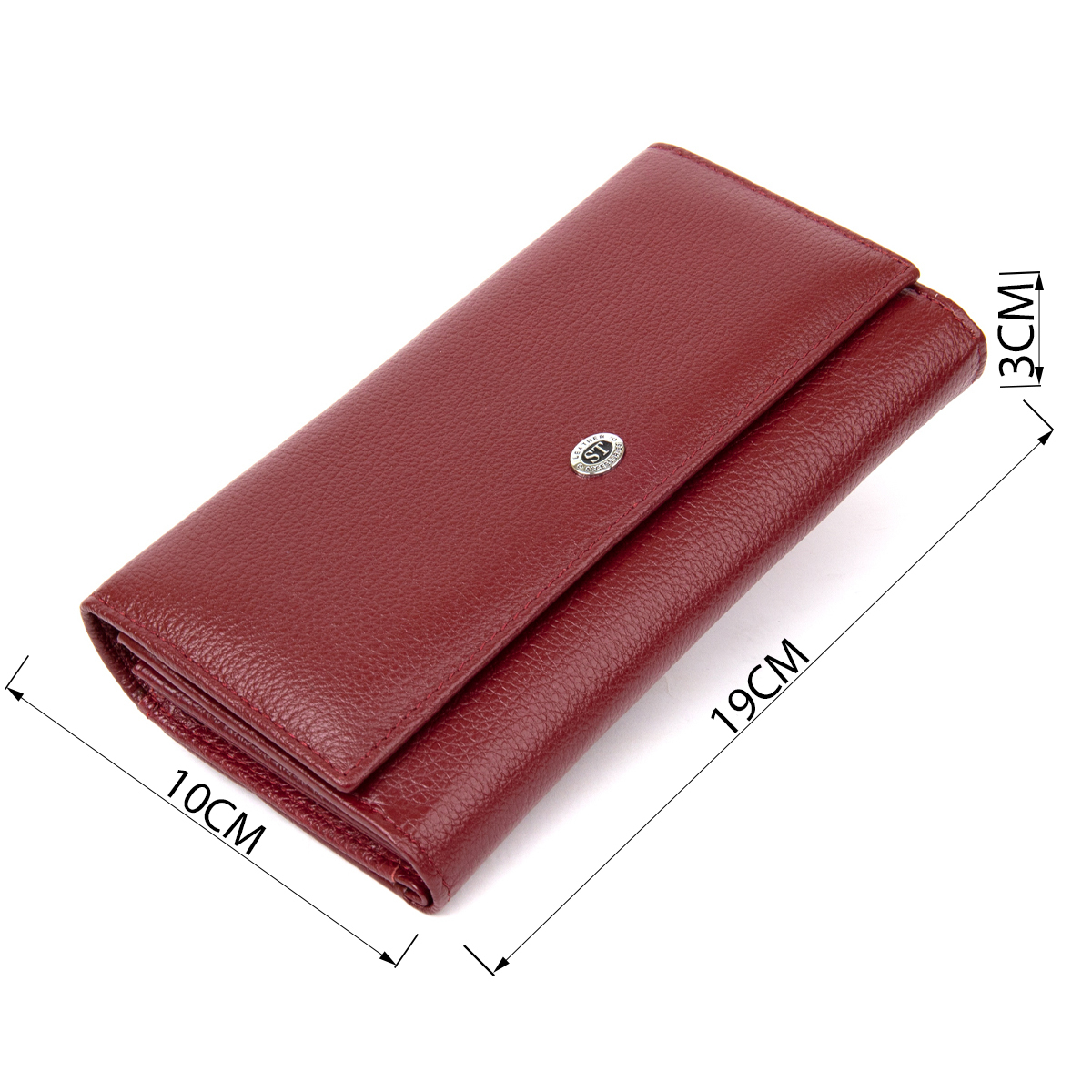 Кошелек женский кожаный St Leather 11549 темно-красный фото8